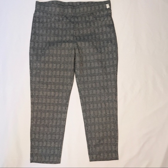 Tahari Mini Glen Plaid Jegging pants Size Large - Picture 3 of 11